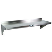  BHS Series 48'' W x 24'' D Stainless Steel Wall Shelf, 18-Gauge