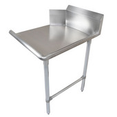 Pro Bowl ''Clean Straight Dishtable'' for Left Side with 16 Gauge Stainless Steel Legs & 14 Gauge Stainless Steel Top, 108''W