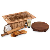 Home Decor Basket Gift Pack, 10-Piece with American Black Walnut Cutting Board with Bun Feet