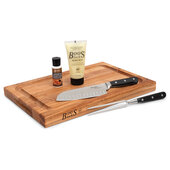  Grill Master Starter Gift Pack, 5-Piece with BBQBD Northern Hard Rock Maple Cutting Board with Juice Groove