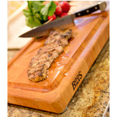  Rectangular American Cherry Cutting Board With Stainless Steel Feet