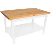  Classic Country Worktable, 48'' or 60'' W x 36'' D x 35''H, with 1 Shelf, Alabaster