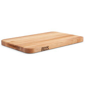  Chop-N-Slice 1-1/4'' Thick Northern Hard Rock Maple Edge Grain Reversible Rectangle Cutting Board w/ Finger Grips, 16'' W x 10'' D, Oil Finish