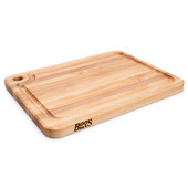  Prestige Cutting Board with Groove & Finger Grip Hole, Northern Hard Rock Maple Edge Grain, Reversible, 20''W x 15''D x 1-1/4''H
