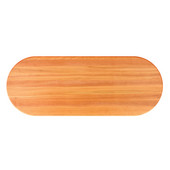  American Cherry 48'' W Premium Butcher Block Table Top, Oval, 1/4'' or Double Radius Edge, Available in Various Sizes