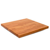  American Cherry Blended Butcher Block Square Table Top, Jointed Edge Grain, 1/4'' Radius Edge, 36''W x 36''D x 1-1/2'' Thick