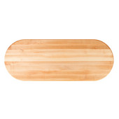  Northern Hard Rock Maple 48'' W Premium Butcher Block Table Top, Oval, 1/4'' or Double Radius Edge, Available in Various Sizes