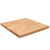  Maple Blended Butcher Block Table Top, Jointed Edge Grain Construction, Random Color, Rectangular, 1/4'' Radius Edge, 72''W x 36''D x 1-1/2'' Thick