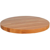  Appalachian Red Oak Butcher Block Edge Grain Table Top, Round, 1/4'' or Double Radius Edge, Natural, Available in Numerous Sizes