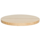  Soft Maple Butcher Block Table Top, Round, Flat Grain, 1/4'' or Double Radius Edge, Various Sizes Available