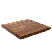  American Black Walnut Blended Butcher Block Square Table Top, Jointed Edge Grain, Double Radius Edge, 24''W x 24''D x 1-1/2'' Thick