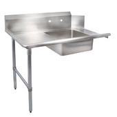  Pro Bowl ''Soiled Straight Dishtable'' for Left Side with Sink, 16 Gauge Stainless Steel Legs & 14 Gauge Stainless Steel Top, 108''W