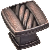  Encada Collection 1-3/16'' W Cable Square Cabinet Knob in Brushed Oil Rubbed Bronze