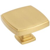  Renzo Collection 1-1/3'' Square Cabinet Knob, Brushed Gold