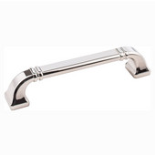  Ella Collection 5-13/16'' W Decorative Cabinet Pull in Polished Nickel, Center to Center: 128mm (5'')