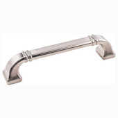  Ella Collection 5-13/16'' W Decorative Cabinet Pull in Satin Nickel, Center to Center: 128mm (5'')