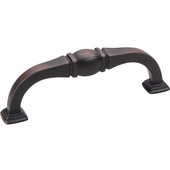  Katharine Collection 4-3/8'' W Decorative Cabinet Pull in Brushed Oil Rubbed Bronze, 4-3/8'' W x 1-7/16'' D, Center to Center 96mm (3-3/4'')