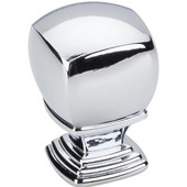  Katharine Collection 1'' Diameter Decorative Cabinet Knob in Polished Chrome, 1'' Diameter x 1-3/8'' D