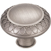  Symphony Collection 1-3/8'' Diameter Art Deco Round Cabinet Knob in Brushed Pewter