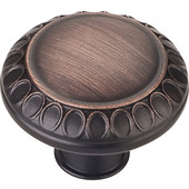  Symphony Collection 1-3/8'' Diameter Art Deco Round Cabinet Knob in Brushed Oil Rubbed Bronze