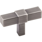  Zane Collection 2'' Cabinet Knob, Brushed Pewter 