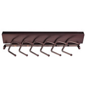  Sliding Tie Rack, Brushed Oil Rubbed Bronze, 6 Sets of Pegs to Hold 12 Ties, 11-5/8'' Length