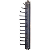  Screw Mounted Cascading Tie/ Scarf Rack, Brushed Oil Rubbed Bronze, Holds 12 ties/scarfs, 1-1/2''W x 2-7/8''D x 10-1/4''H