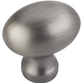  Bordeaux Collection 1-3/16'' W Football Cabinet Knob in Brushed Pewter