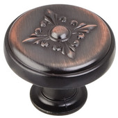  Lafayette Collection 1-3/8'' Diameter Baroque Round Cabinet Knob in Brushed Oil Rubbed Bronze