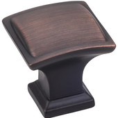  Annadale Collection 1-1/4'' W Square Pillow Cabinet Knob in Brushed Oil Rubbed Bronze