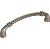  Marie Collection 5-5/8'' W Brushed Pewter Transitional Cabinet Pull, 143.2mm W x 38.3mm D x 15.2mm H (5-5/8'' W x 1-1/2'' D x 5/8'' H), Center to Center: 128mm (5-1/16'')