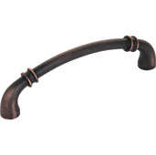  Marie Collection 5-5/8'' W Brushed Oil Rubbed Bronze Transitional Cabinet Pull, 143.2mm W x 38.3mm D x 15.2mm H (5-5/8'' W x 1-1/2'' D x 5/8'' H), Center to Center: 128mm (5-1/16'')