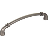  Marie Collection 6-7/8'' W Brushed Pewter Transitional Cabinet Pull, 175.2mm W x 38.3mm D x 15.2mm H (6-7/8'' W x 1-1/2'' D x 5/8'' H), Center to Center: 160mm (6-5/16'')