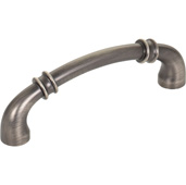  Marie Collection 4-3/8'' W Brushed Pewter Transitional Cabinet Pull, 111.2mm W x 33.8mm D x 15.2mm H (4-3/8'' W x 1-5/16'' D x 5/8'' H), Center to Center: 96mm (3-3/4'')