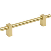  Larkin Collection Cabinet Bar Pull in Brushed Gold, 7-3/8'' W x 1-7/16'' D, Center to Center: 128mm (5-1/16'')