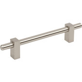  Larkin Collection Cabinet Bar Pull in Satin Nickel, 7-3/8'' W x 1-7/16'' D, Center to Center: 128mm (5-1/16'')