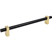  Larkin Collection Appliance Pull in Matte Black with Brushed Gold, 14-3/8'' W x 2-3/16'' D, Center to Center: 12'' (304.8mm)