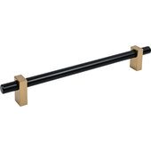  Larkin Collection Appliance Pull in Matte Black with Satin Bronze, 14-3/8'' W x 2-3/16'' D, Center to Center: 12'' (304.8mm)