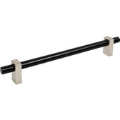  Larkin Collection Appliance Pull in Matte Black with Satin Nickel, 14-3/8'' W x 2-3/16'' D, Center to Center: 12'' (304.8mm)