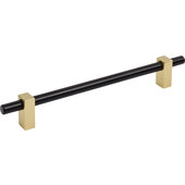  Larkin Collection Cabinet Bar Pull in Matte Black with Brushed Gold, 9-15/16'' W x 1-7/16'' D, Center to Center: 192mm (7-9/16'')