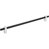  Larkin Collection Appliance Pull in Matte Black with Polished Chrome, 14-3/8'' W x 1-7/16'' D, Center to Center: 305mm (12'')