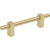  Larkin Collection Cabinet Bar Pull in Brushed Gold, 6-1/8'' W x 1-7/16'' D, Center to Center: 96mm (3-3/4'')