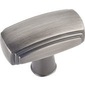  Delgado Collection 1-9/16'' W Rectangle Cabinet Knob in Brushed Pewter