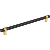  Key Grande Collection 10-3/8'' W Bar Cabinet Pull in Matte Black with Brushed Gold, 224mm (8-13/16'') Center-to-Center