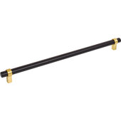  Key Grande Collection 14-1/8'' W Bar Cabinet Pull in Matte Black with Brushed Gold, 319mm (12-3/5'') Center-to-Center