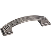  Aberdeen Collection 5'' W Lined Cabinet Pull in Brushed Black Nickel
