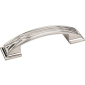 Aberdeen Collection 5'' W Lined Cabinet Pull in Satin Nickel