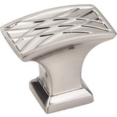  Aberdeen Collection 1-1/2'' W Square Lined Cabinet Knob in Satin Nickel