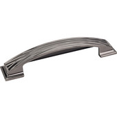  Aberdeen Collection 6-1/4'' W Lined Cup Cabinet Pull in Brushed Black Nickel