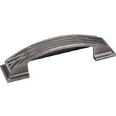  Aberdeen Collection 5'' W Lined Cup Cabinet Pull in Brushed Pewter